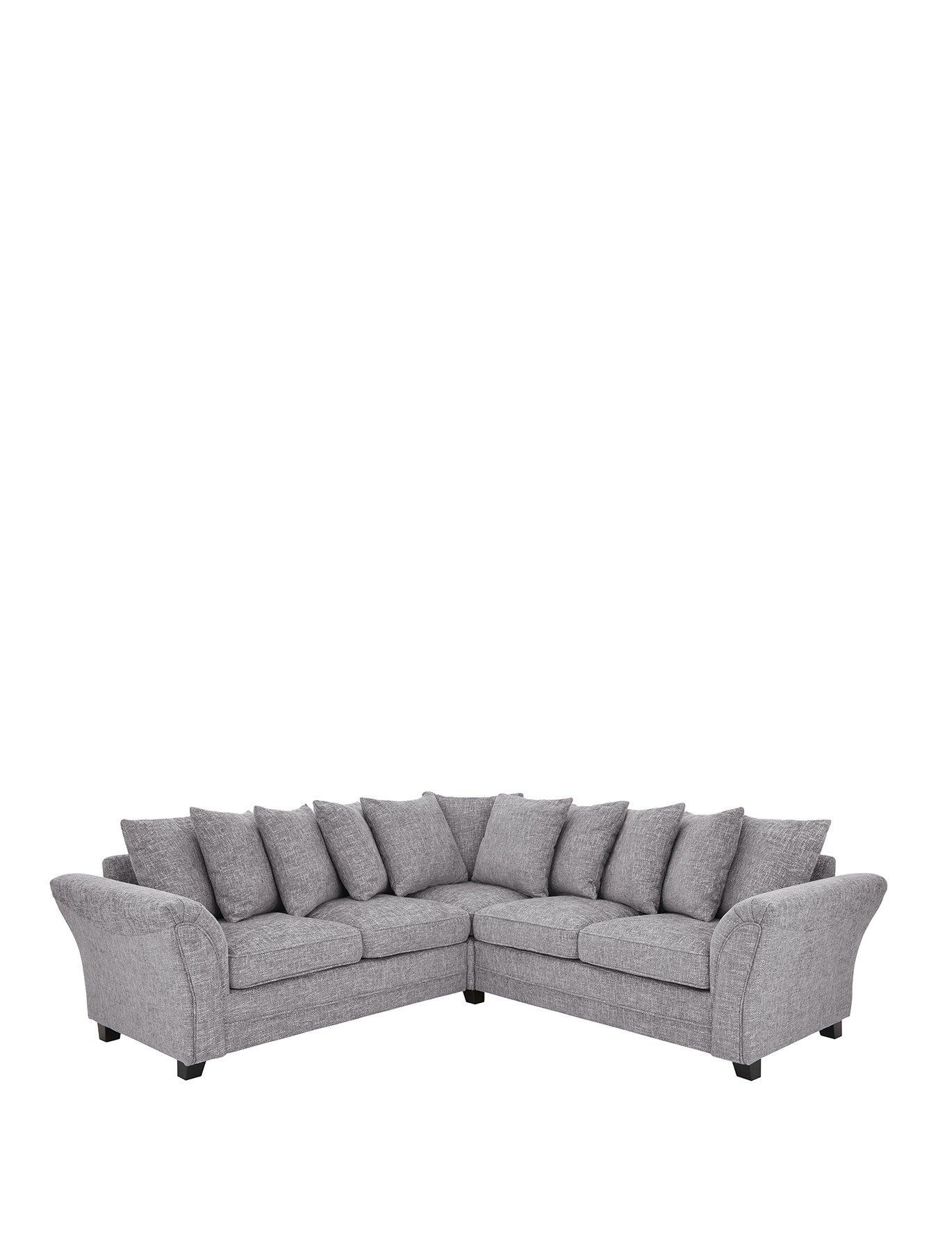 Image 2 of 6 of The Very Collection Dury Chunky Weave Corner Group Sofa&nbsp;- Grey&nbsp;- FSC&reg; Certified