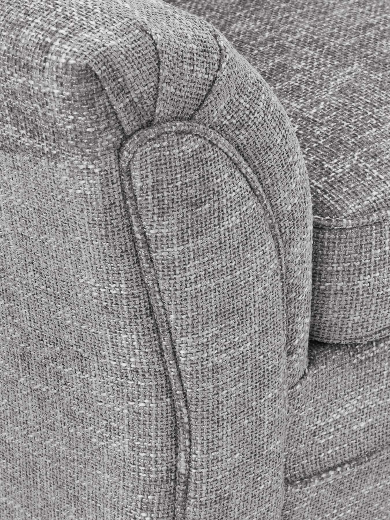 Image 4 of 6 of The Very Collection Dury Chunky Weave Corner Group Sofa&nbsp;- Grey&nbsp;- FSC&reg; Certified
