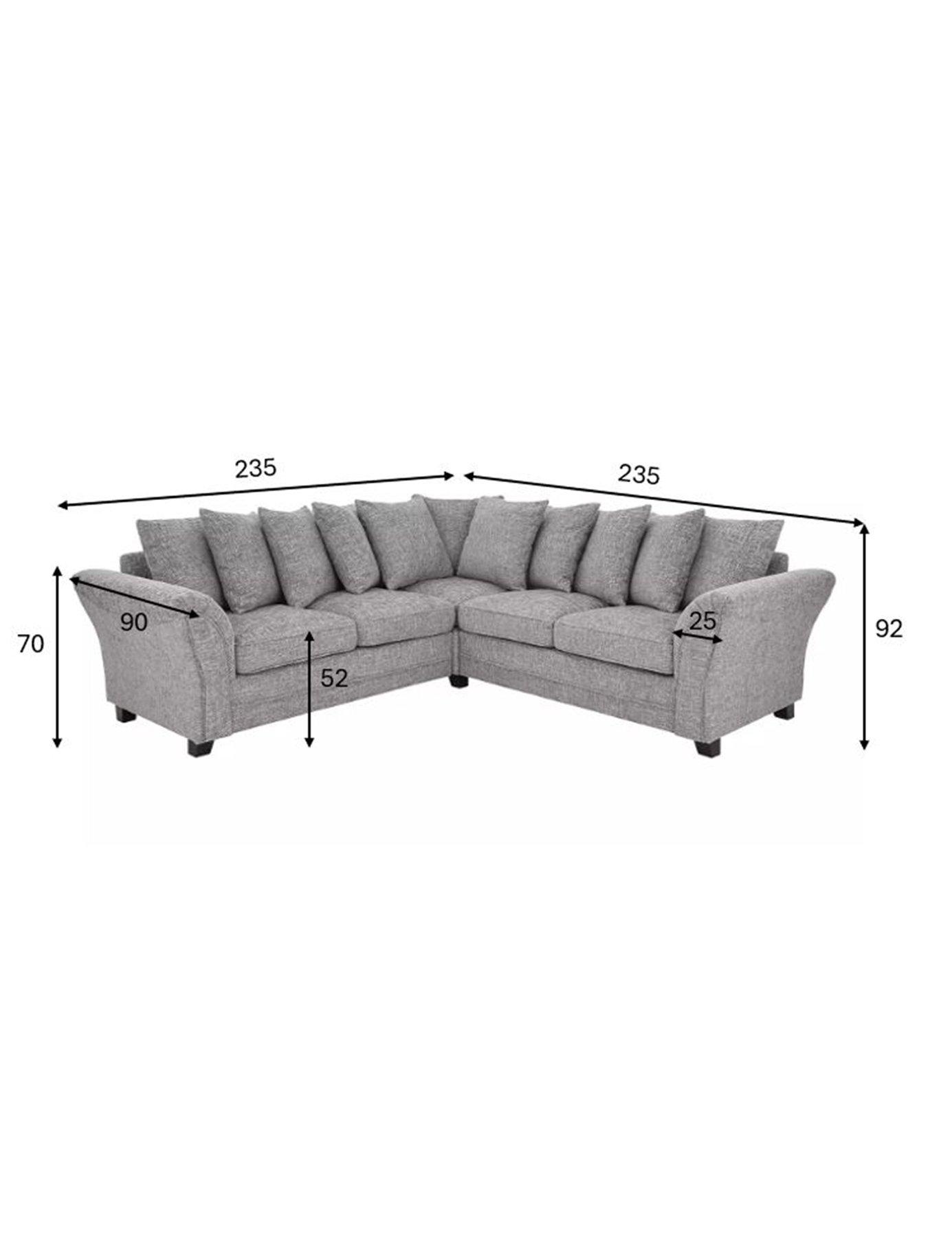 Image 5 of 6 of The Very Collection Dury Chunky Weave Corner Group Sofa&nbsp;- Grey&nbsp;- FSC&reg; Certified
