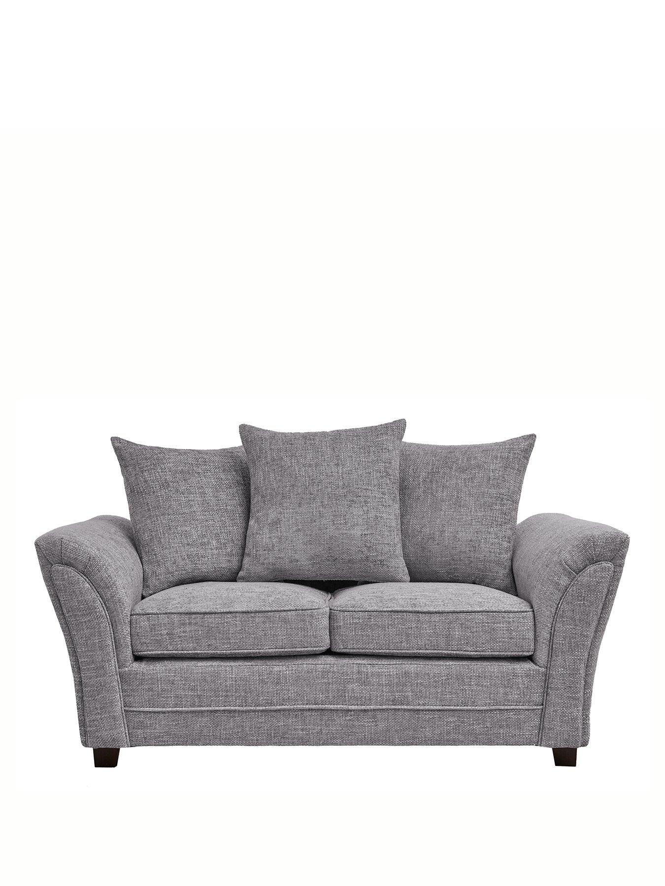 Image 2 of 6 of The Very Collection Dury Chunky Weave 2 Seater Scatterback Sofa - Grey - FSC&reg; Certified