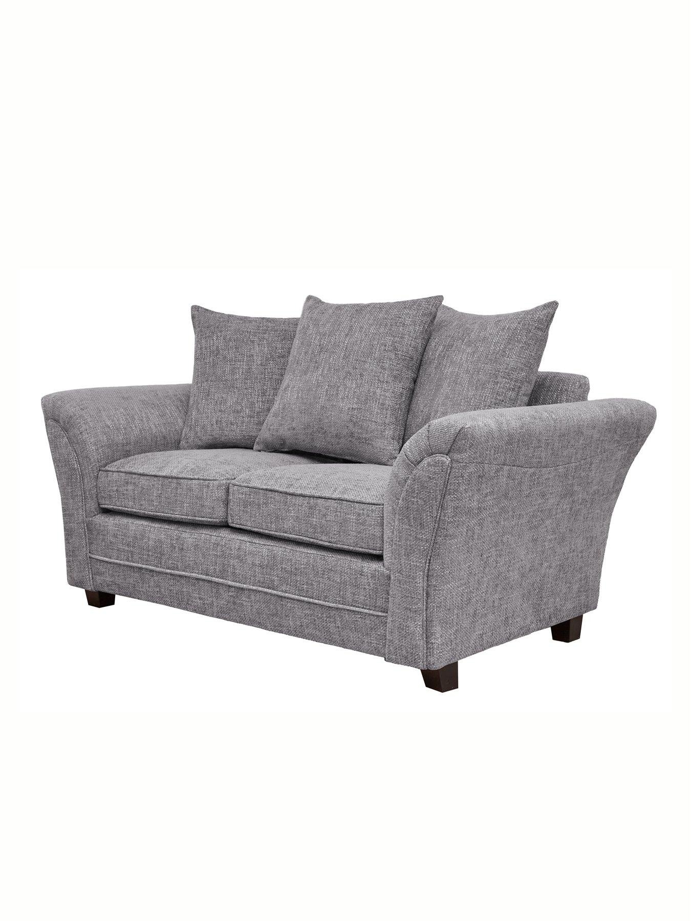 Image 3 of 6 of The Very Collection Dury Chunky Weave 2 Seater Scatterback Sofa - Grey - FSC&reg; Certified