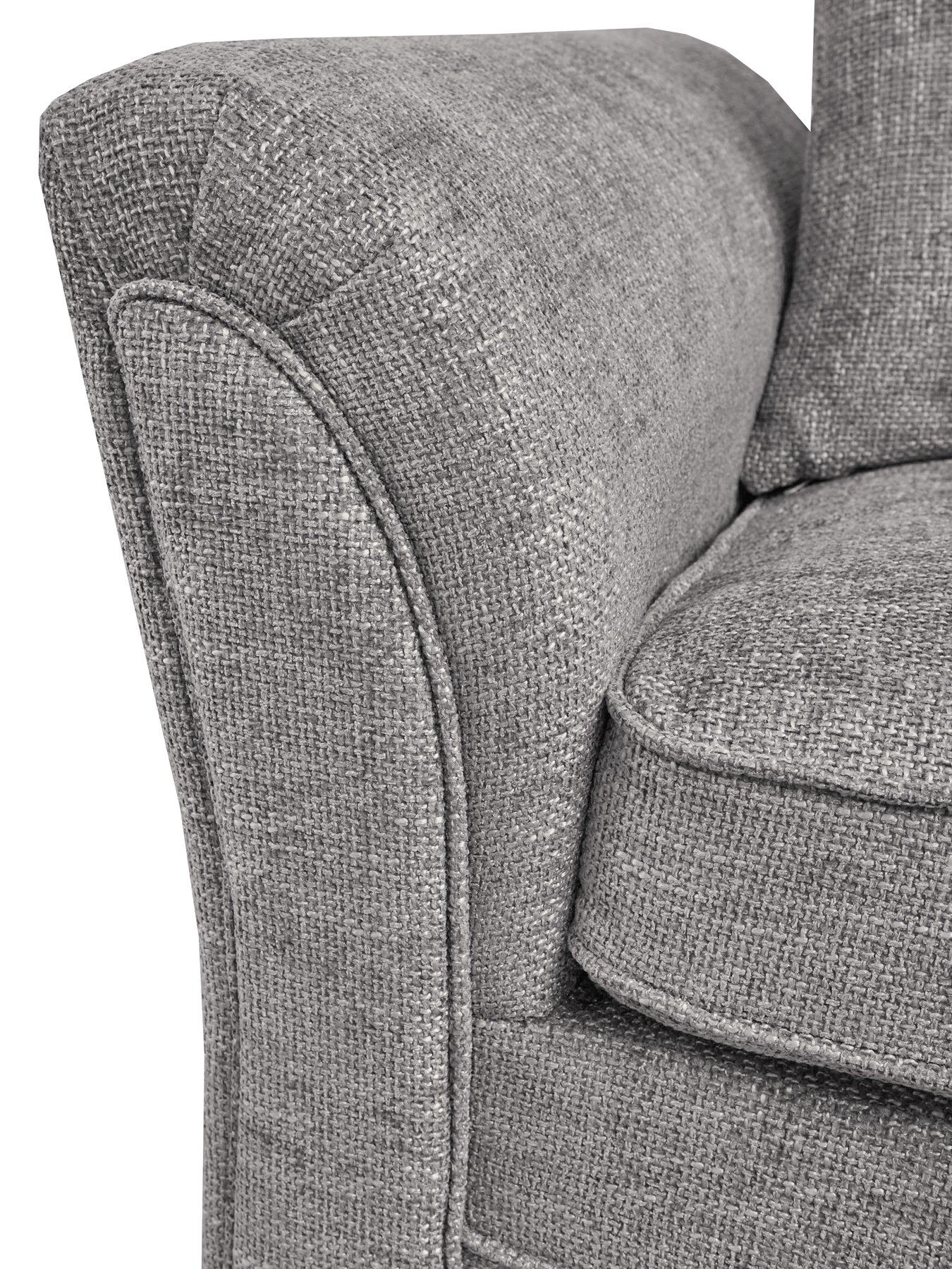 Image 4 of 6 of The Very Collection Dury Chunky Weave 2 Seater Scatterback Sofa - Grey - FSC&reg; Certified