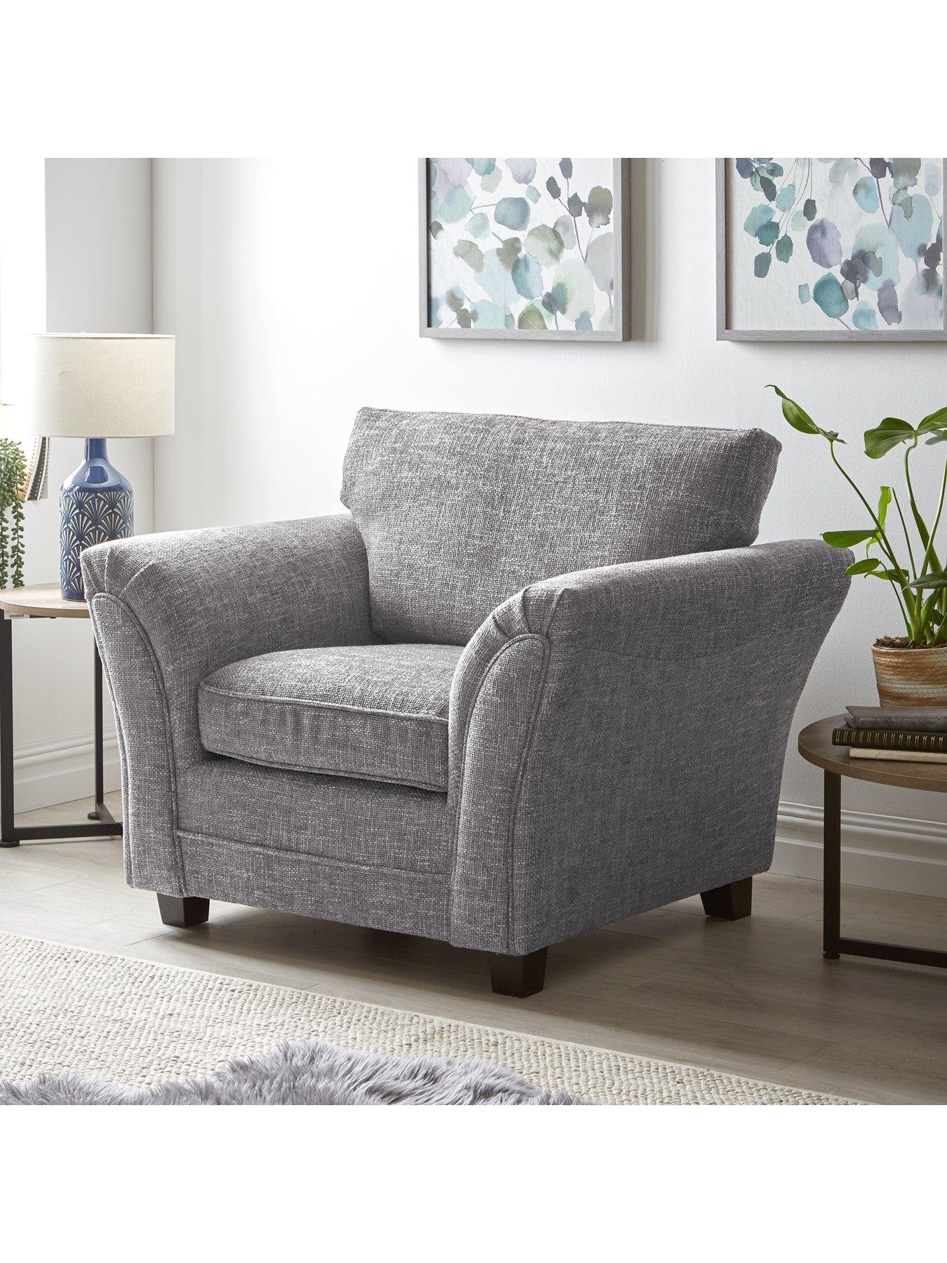 The Very Collection Dury Chunky Weave Armchair - Grey - FSC® Certified
