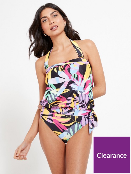 front image of everyday-mix-amp-match-blouson-tankini-top-tropical-multi