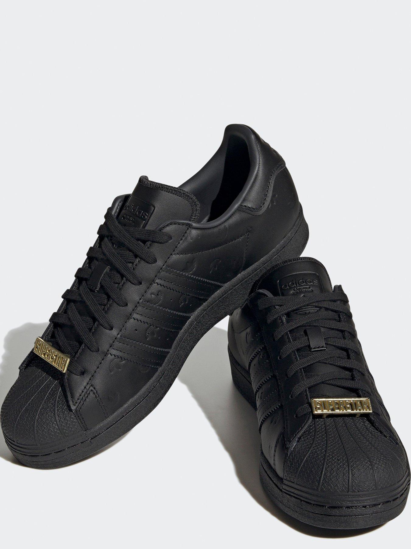 Adidas superstar 80s clean shoes men's utility outlet black