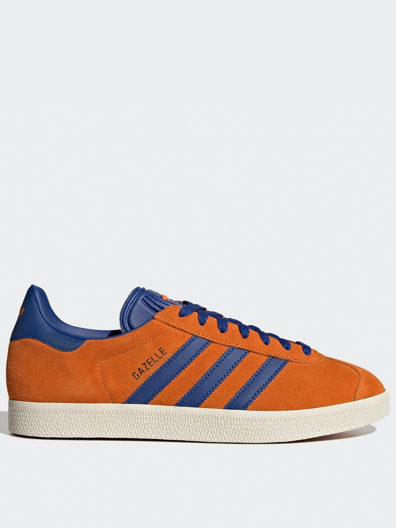 Adidas gazelle trainers blue and clearance yellow