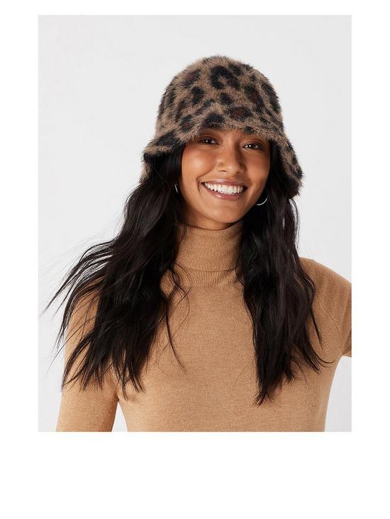 front image of accessorize-fluffy-bucket-hat
