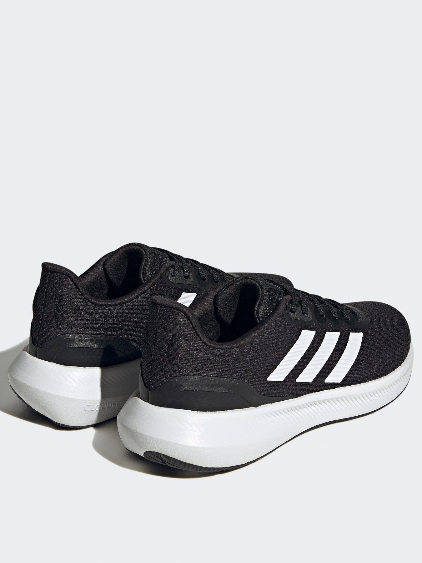 adidas Performance Runfalcon 3 Trainers - Black/White | littlewoods.com