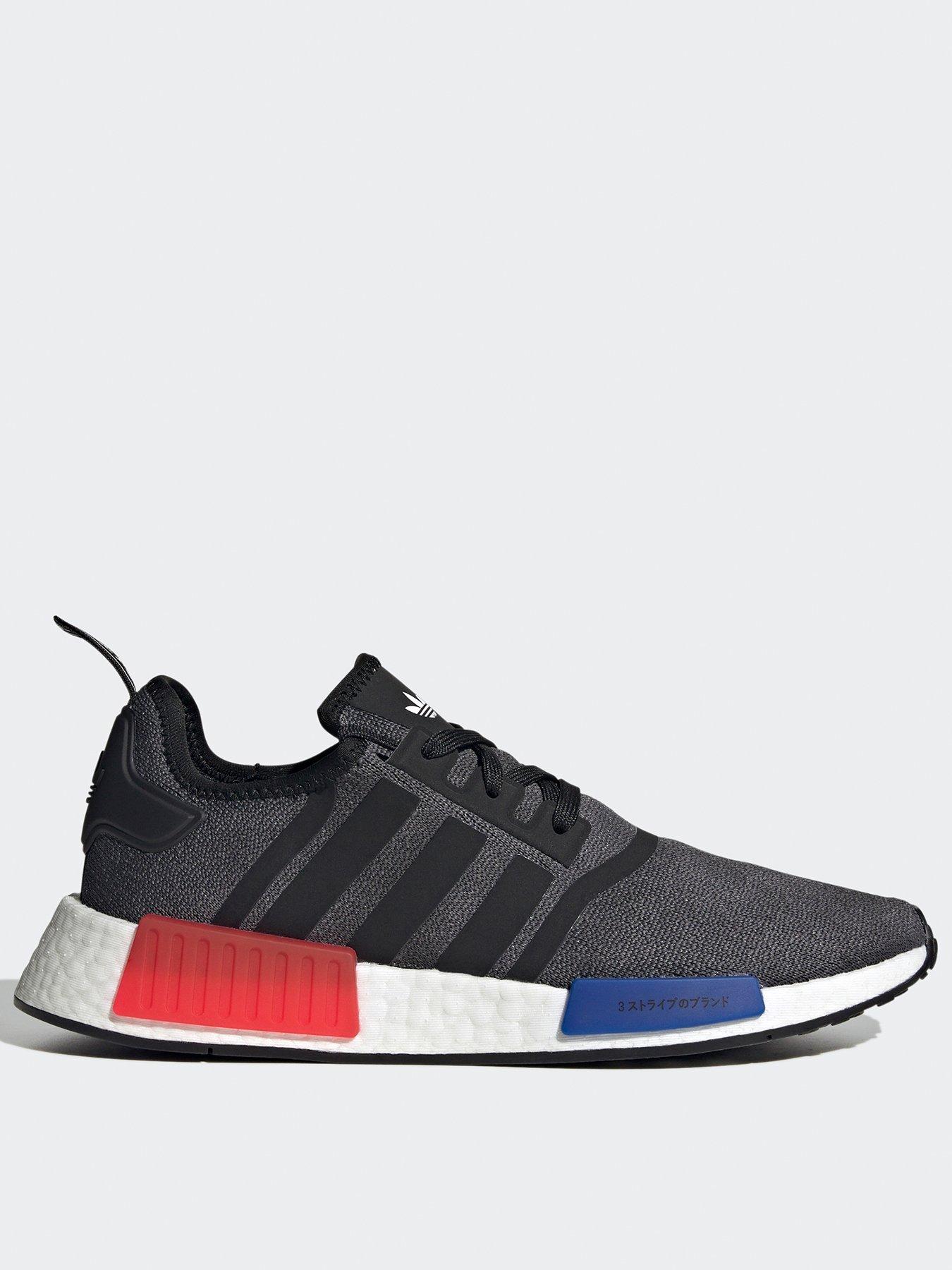 adidas Originals Nmd R1 Trainers Black Blue littlewoods