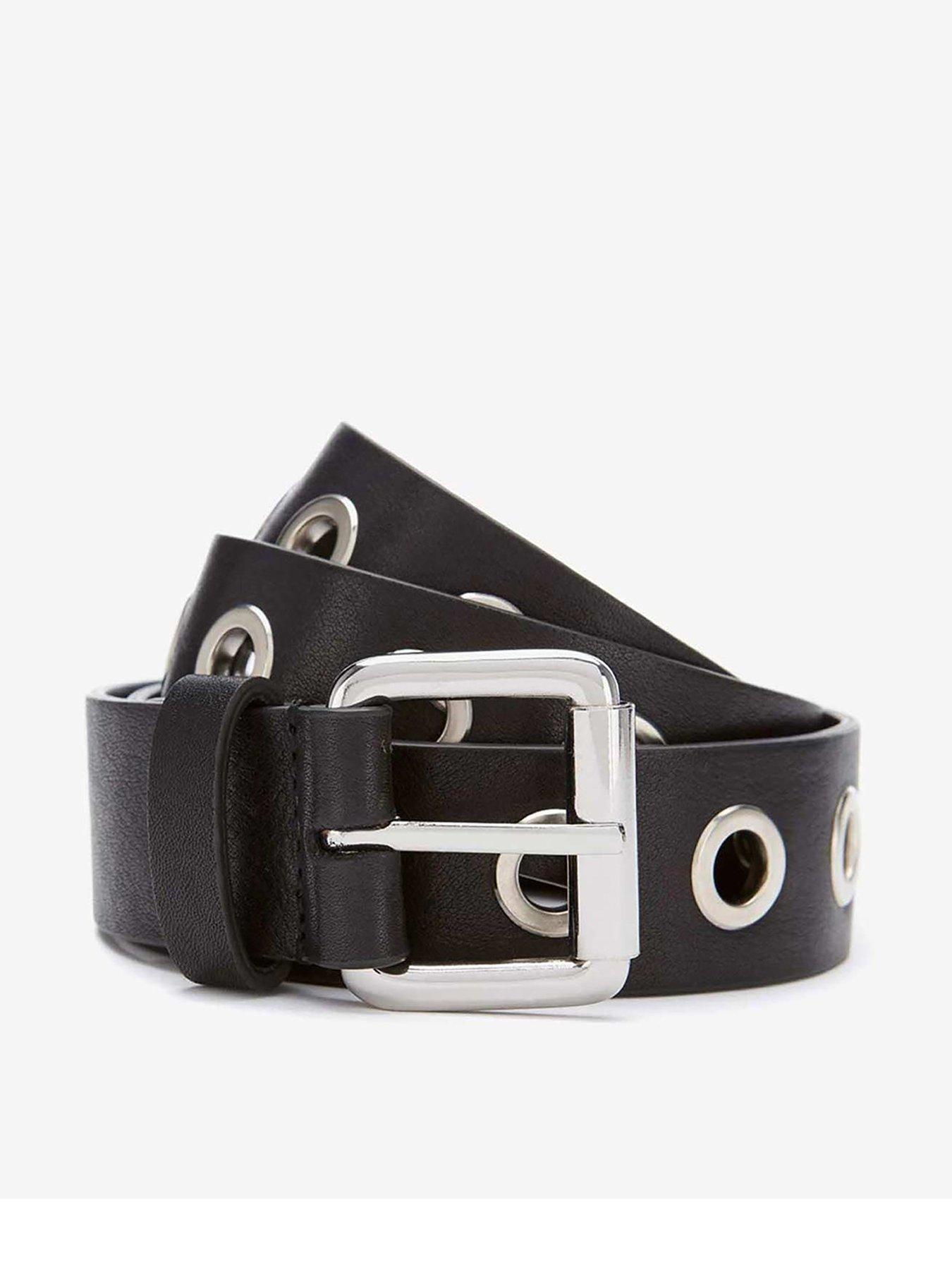  image of mint-velvet-eyelet-leather-belt-blacknbsp