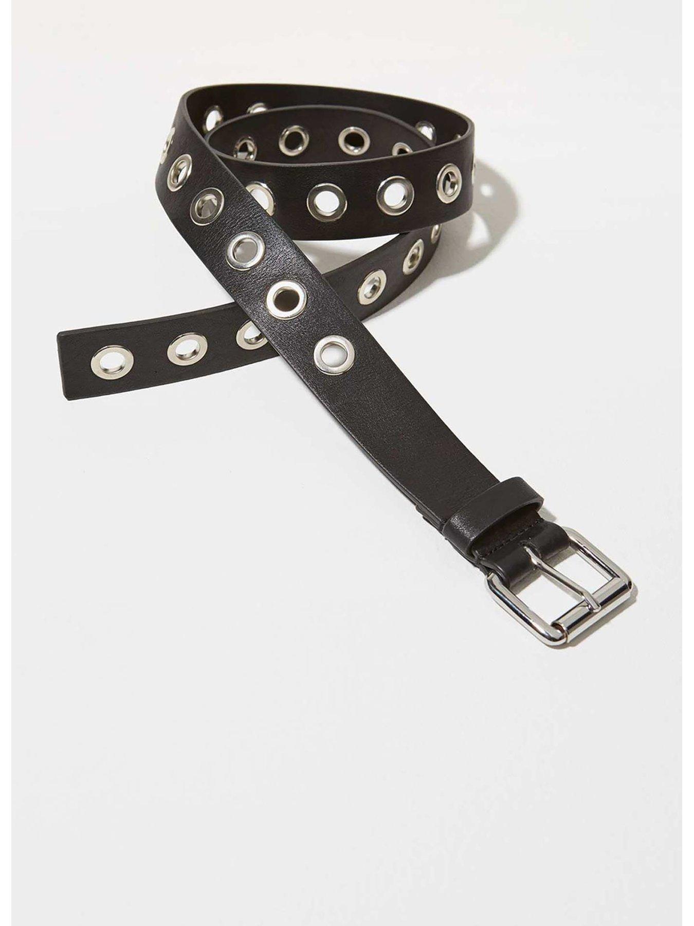  image of mint-velvet-eyelet-leather-belt-blacknbsp
