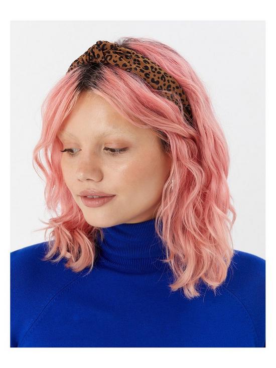 stillFront image of accessorize-flock-animal-print-headband-multinbsp