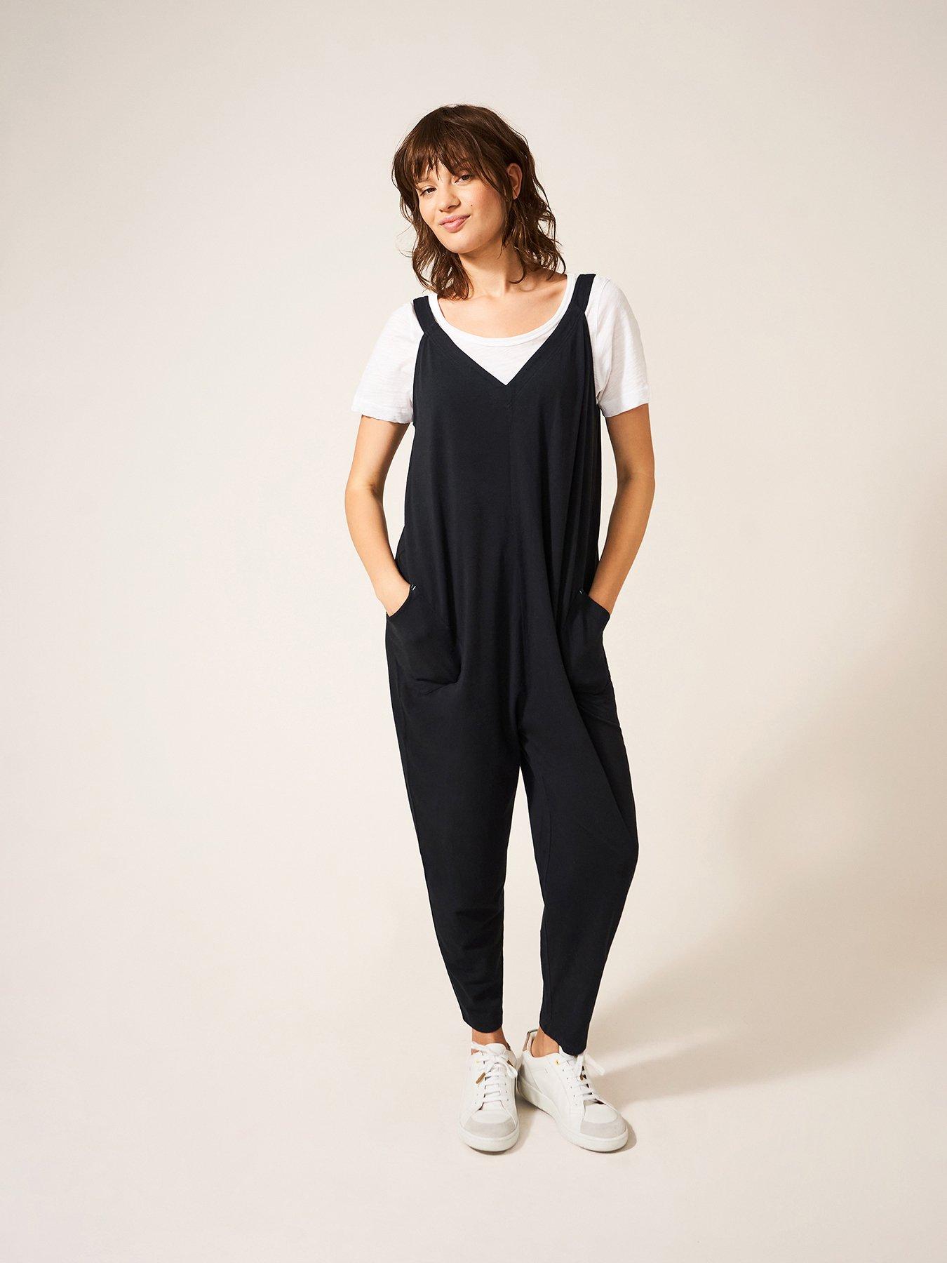 White Stuff Selina Jersey Jumpsuit-black
