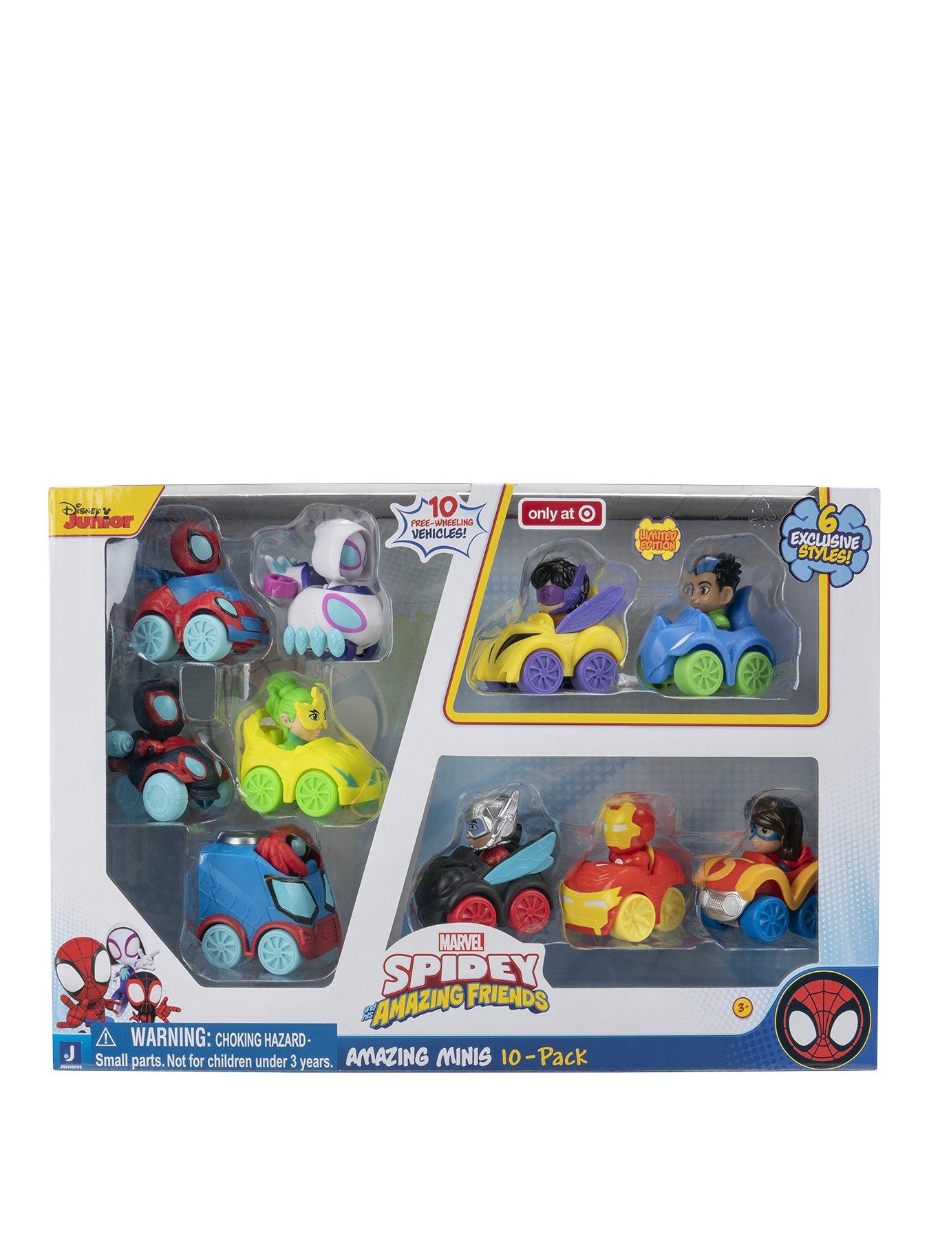 Spiderman Marvel's Spidey and his Amazing Friends - Amazing Mini Vehicle  10-Pack - 2-Inch Amazing Mini Vehicles