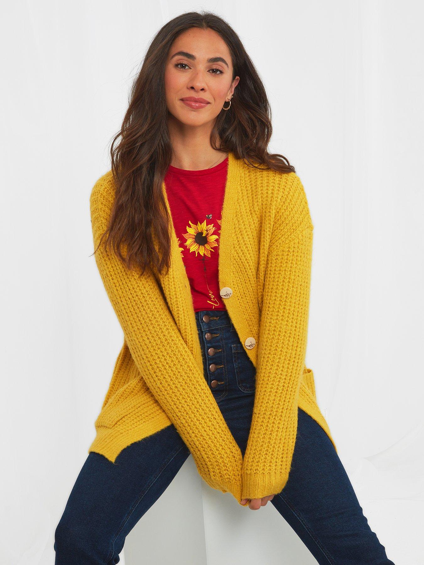 Joe Browns Cool Cosy Knit Cardigan -ochre