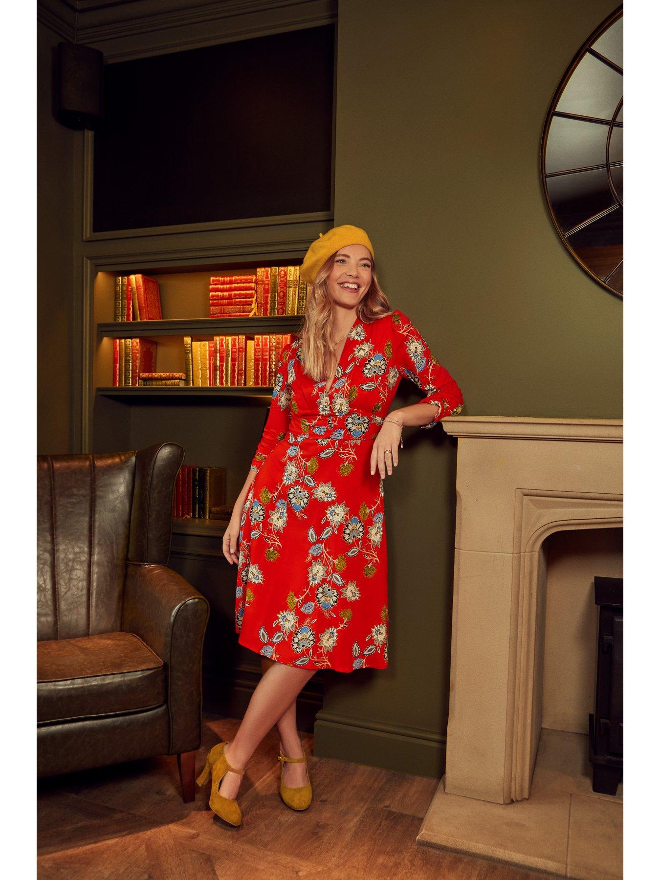 Joe Browns Ravishing Vintage Midi Dress red littlewoods