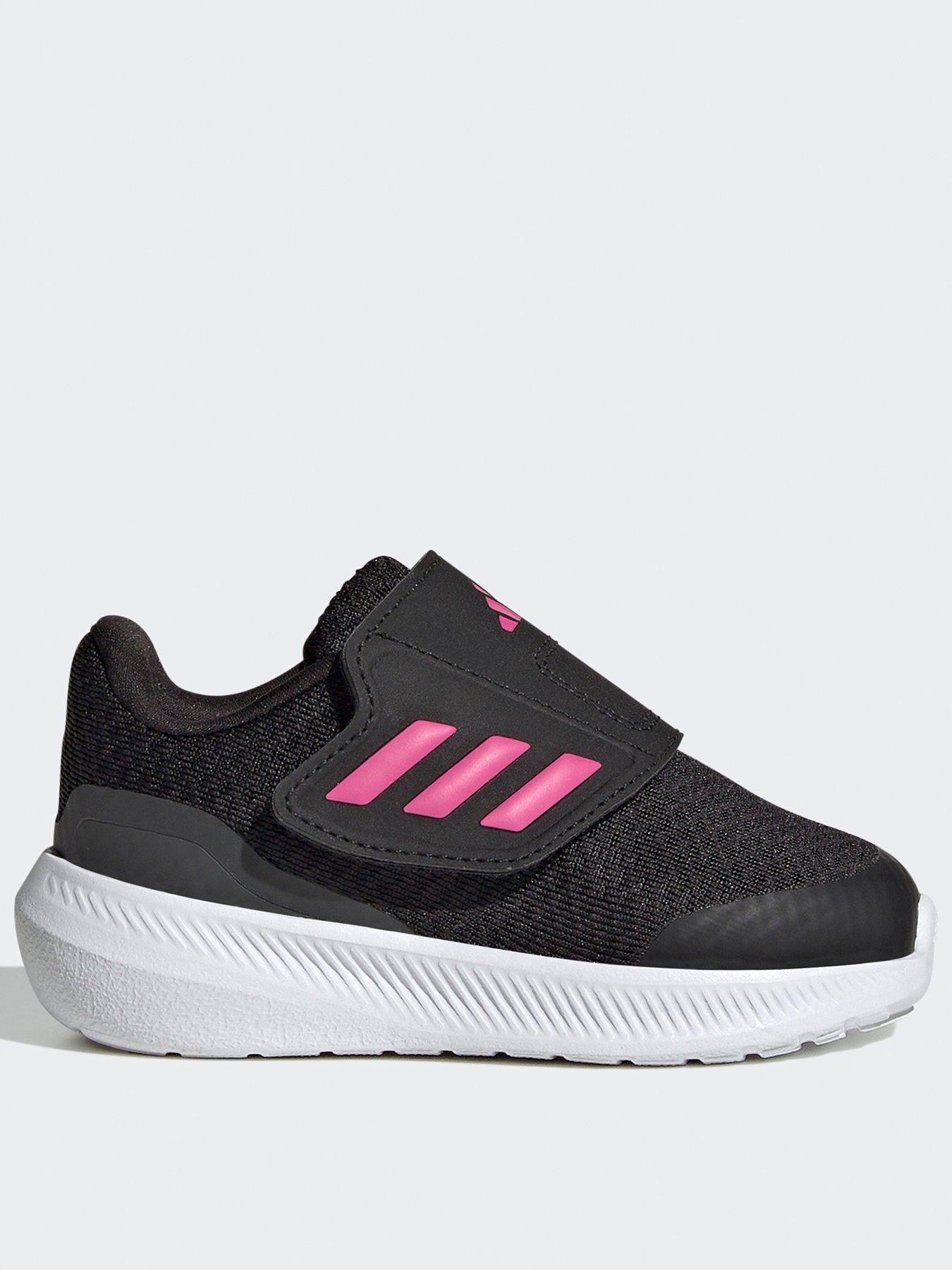 adidas Unisex Infant Runfalcon 3.0 AC Black White littlewoods