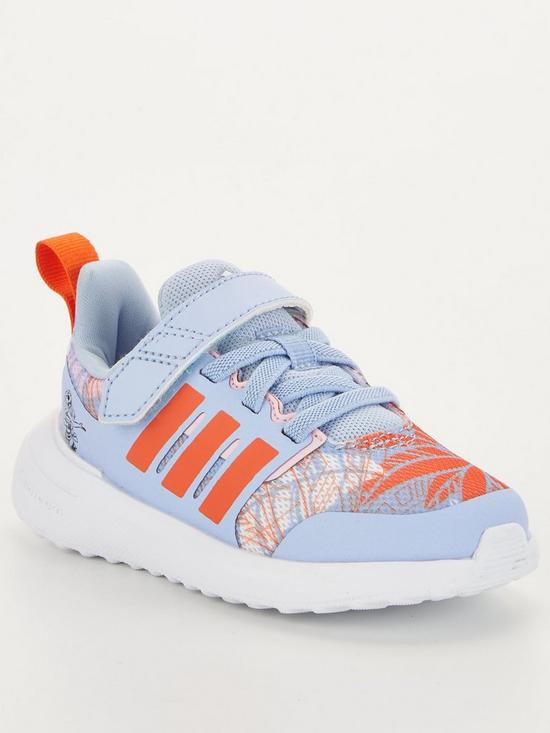 stillFront image of adidas-unisex-infant-fortarun-20-moana-elastic-lace-trainers-light-blue