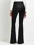  image of river-island-high-rise-coated-sculpt-flare-jeans-black