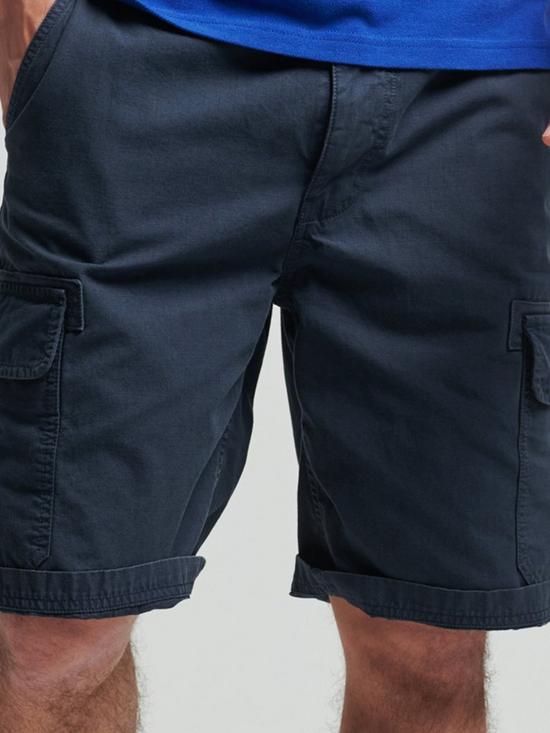 front image of superdry-vintage-cargo-shorts-navy