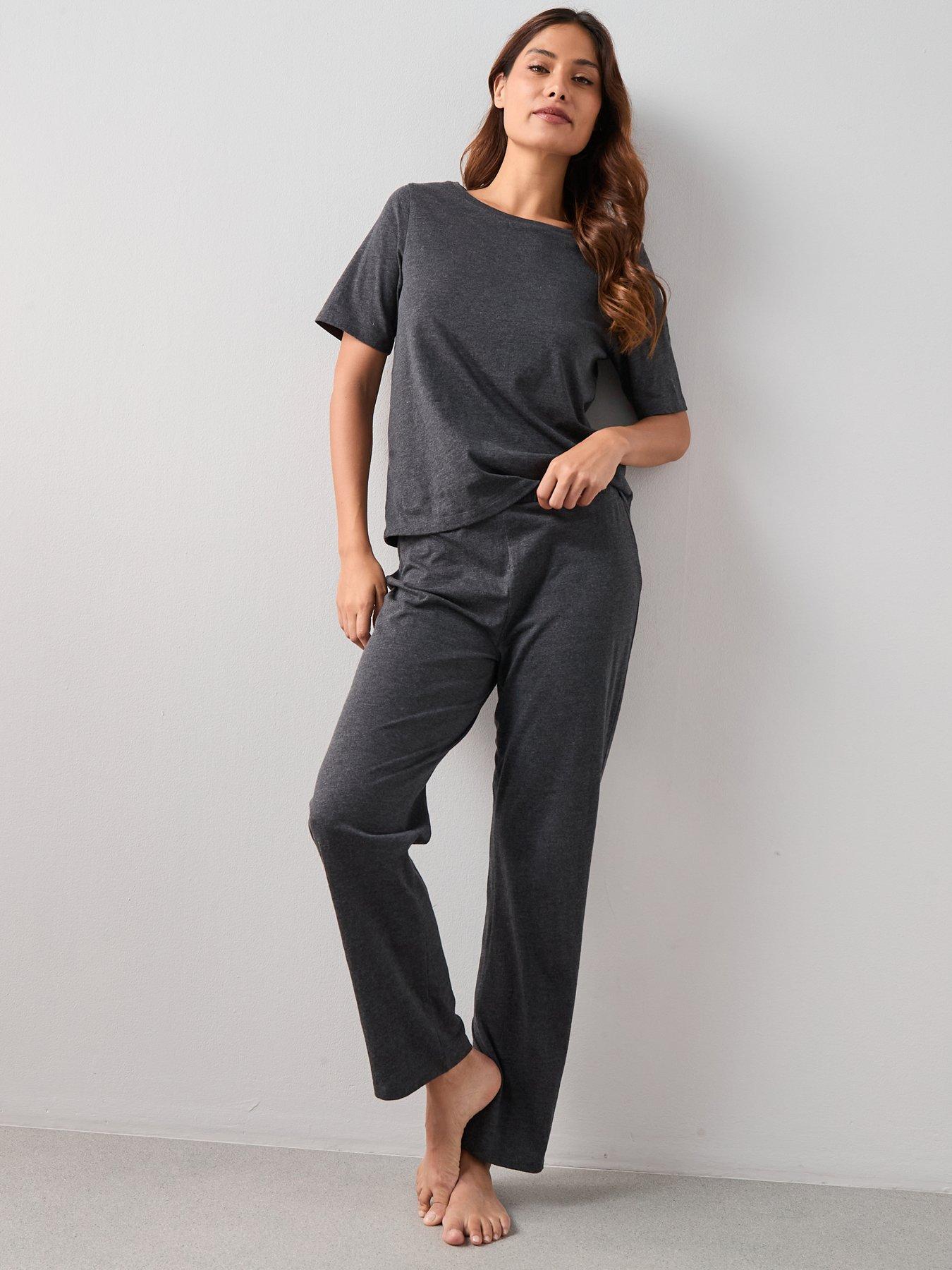 the-very-collection-short-sleeve-and-straightnbspleg-pyjama-set-charcoal
