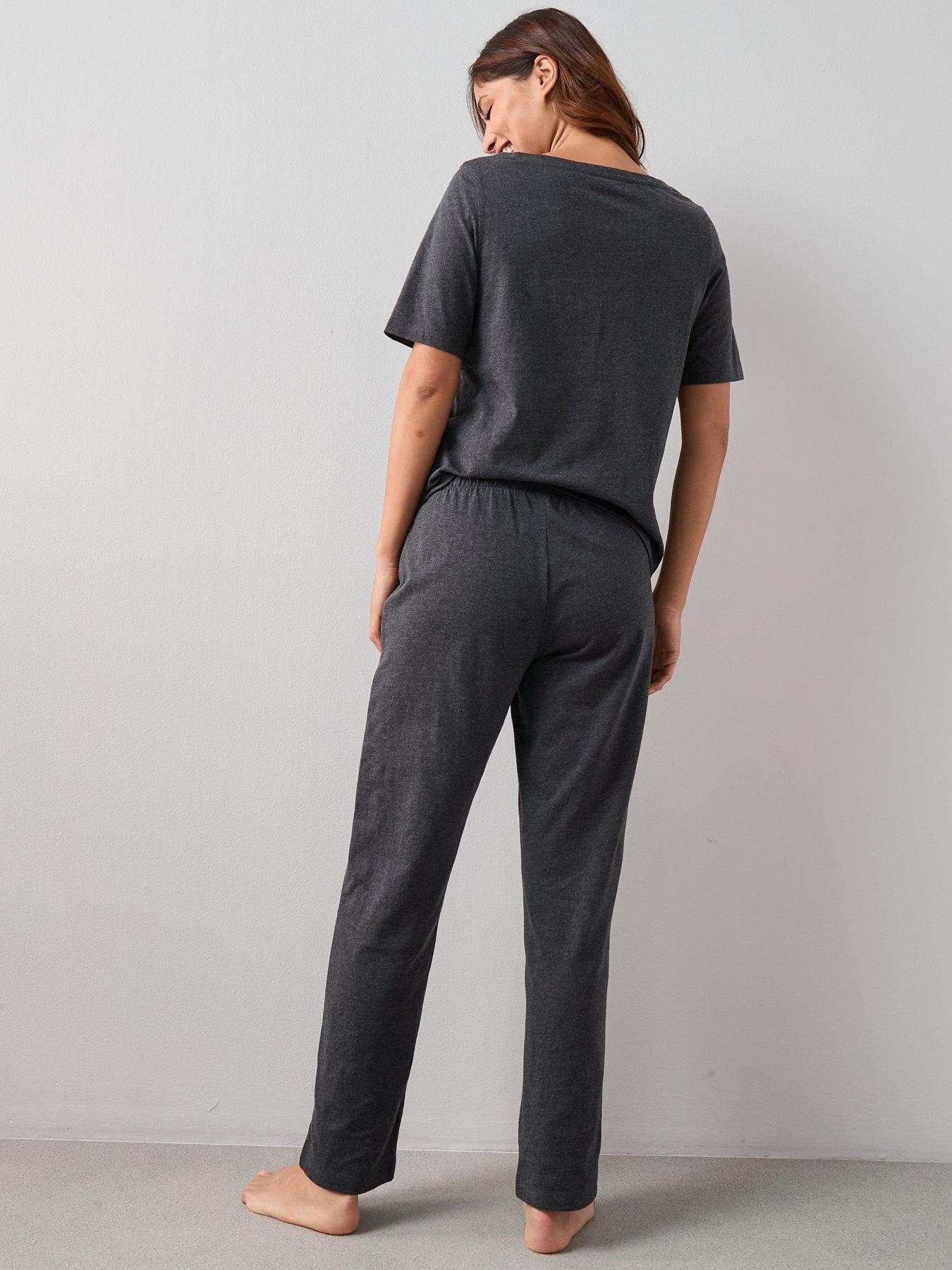 Image 2 of 6 of The Very Collection Pure Cotton Pyjama Set - Charcoal