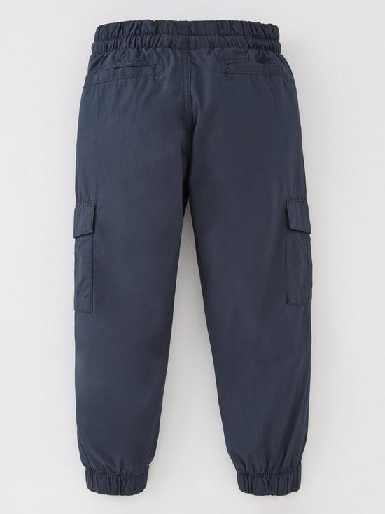 back image of v-by-very-boys-fashion-poplin-cargo-trousers-navy
