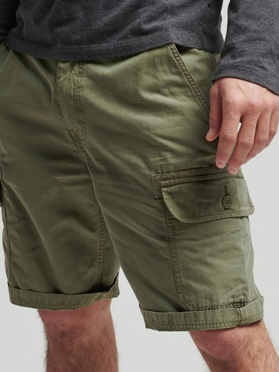 front image of superdry-vintage-cargo-shorts-olive