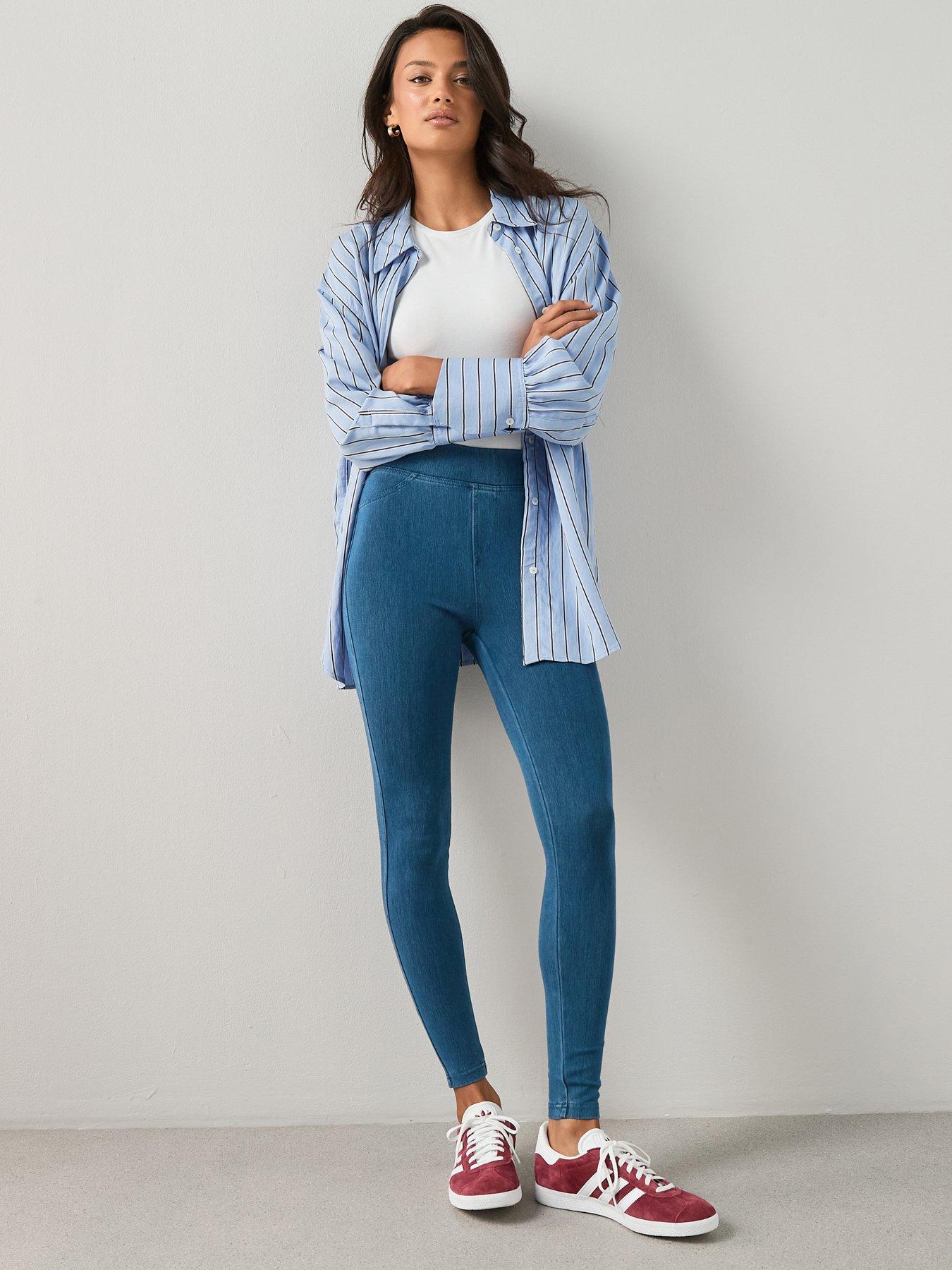  image of the-very-collection-denim-look-jegging-light-blue