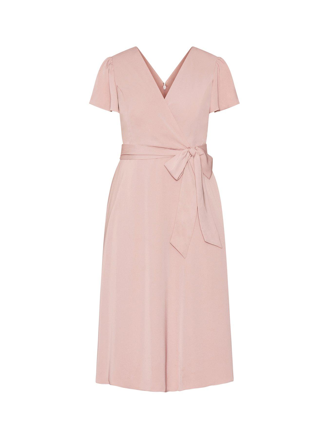  image of city-chic-belted-garden-dress-rose