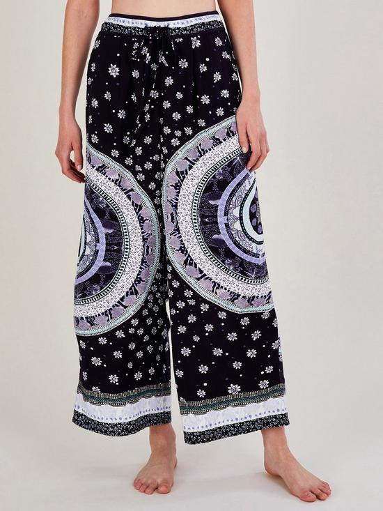 front image of monsoon-circle-print-trouser