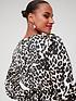  image of v-by-very-blouson-printed-mini-dress-leopard-print