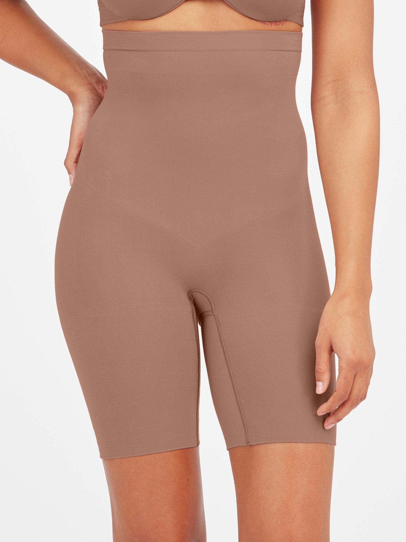 Spanx Oncore High Waisted Mid Thigh Short - Firm Control - Café Au