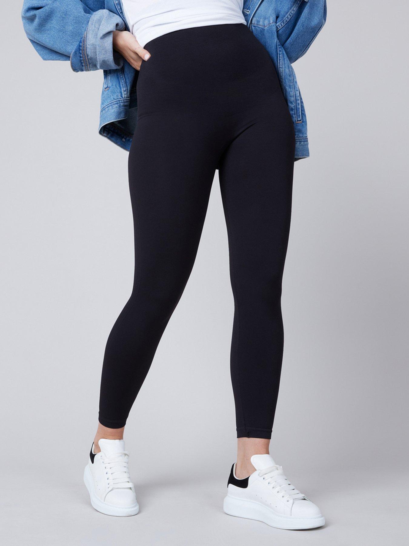 JDY Pu Jersey Leggings - Black