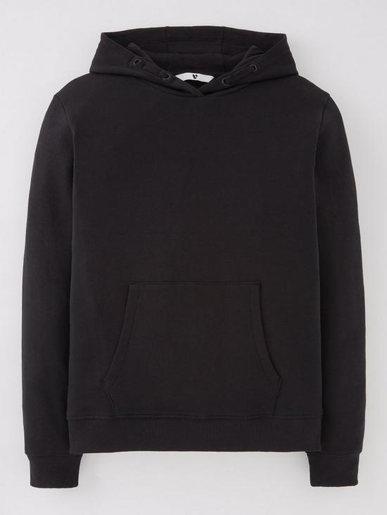 front image of everyday-essential-hoodie-black