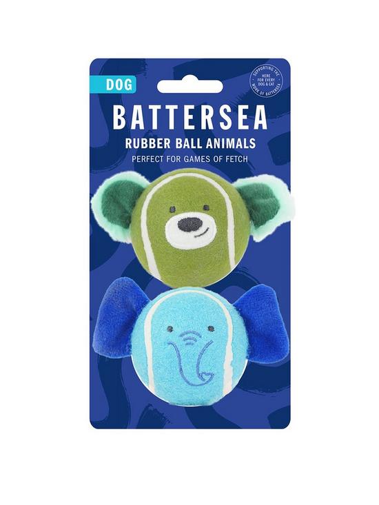 front image of rosewood-x-battersea-battersea-rubber-ball-animals-set-of-2
