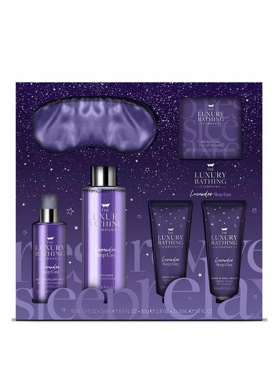 front image of the-luxury-bathing-company-lavender-sleep-therapy-gift-set