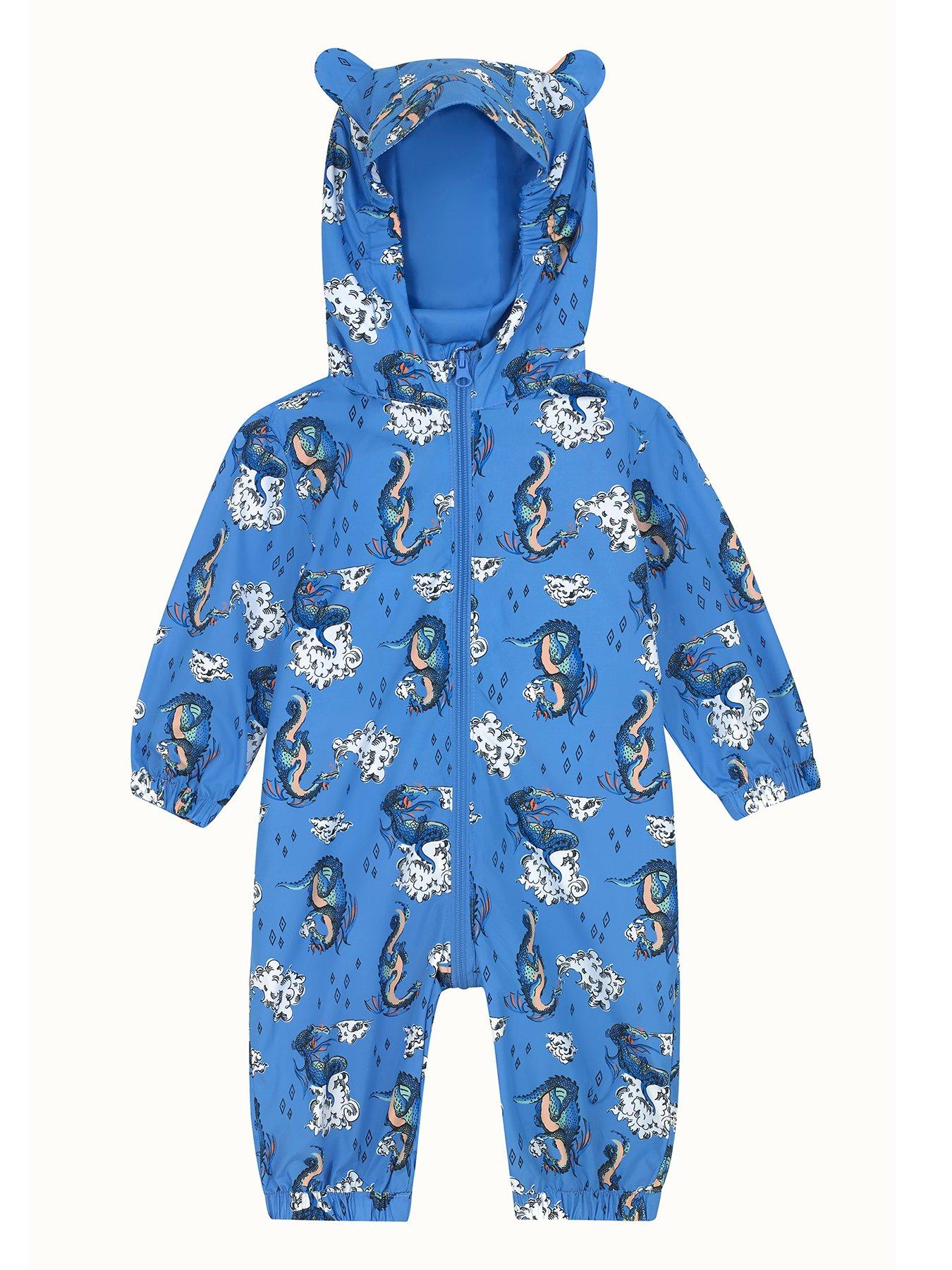 Cath Kidston Toddler Boys Dragon Puddle Suit Blue