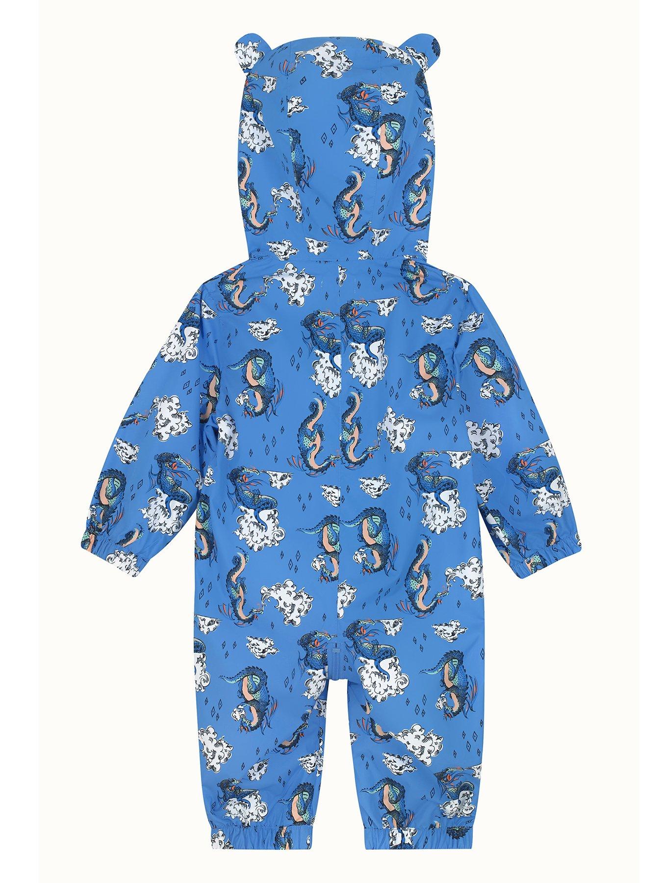 Cath Kidston Toddler Boys Dragon Puddle Suit Blue