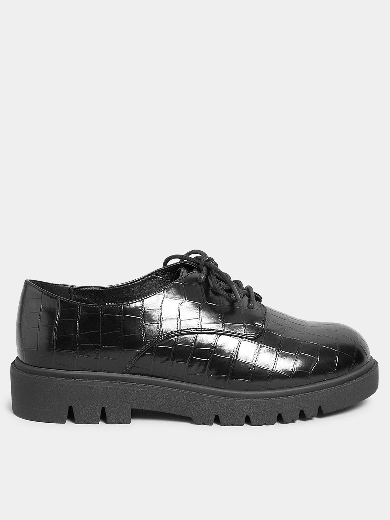 Yours Extra Wide Fit Lace Up Croc Shoe