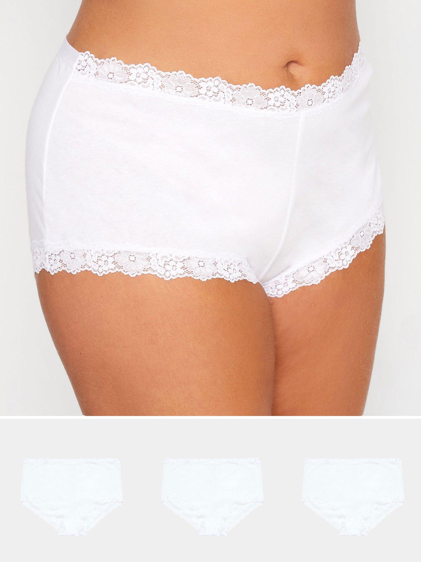 yours-4pk-lace-trim-shorts-white