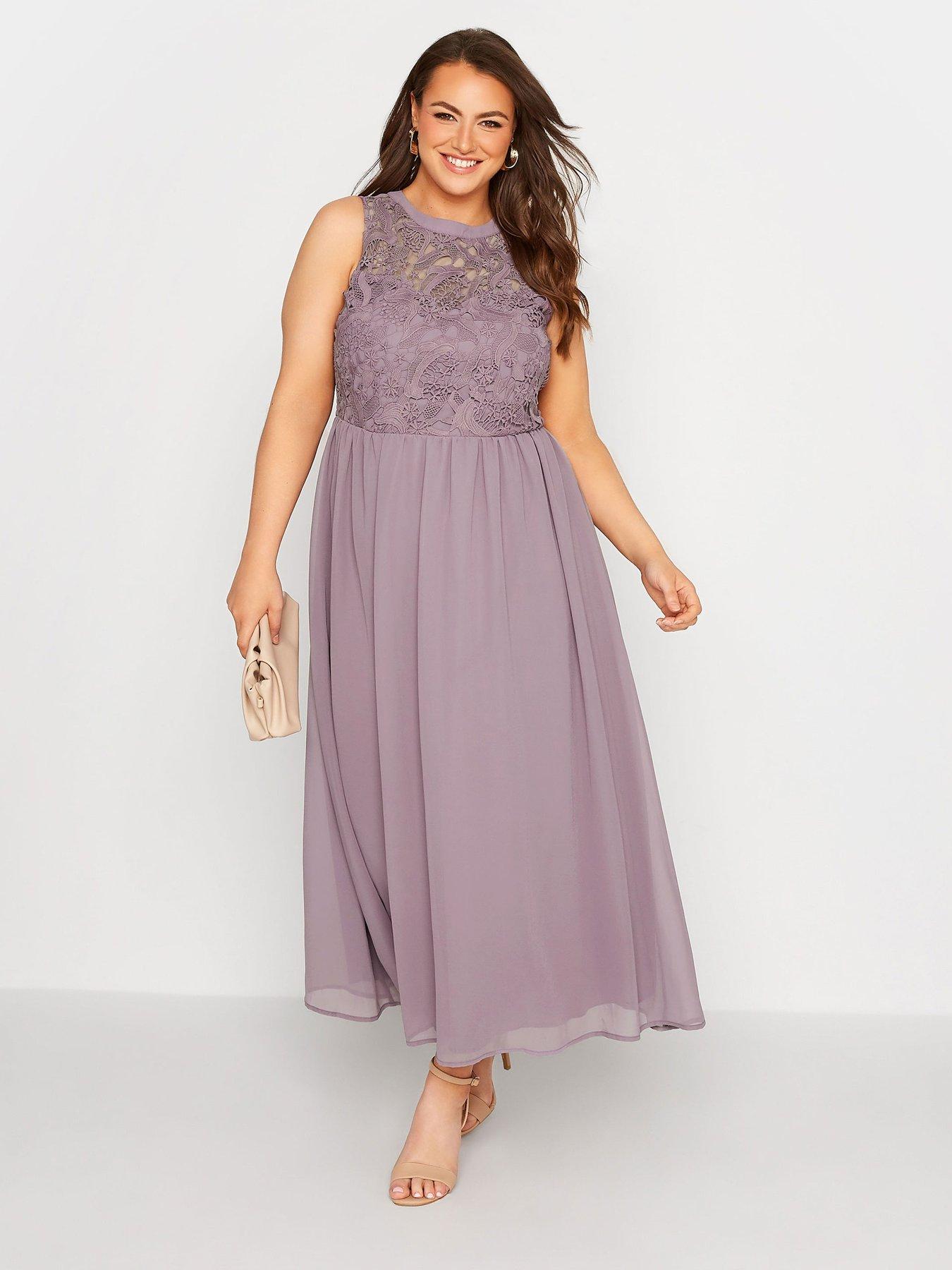 Lace Chiffon Maxi Dress