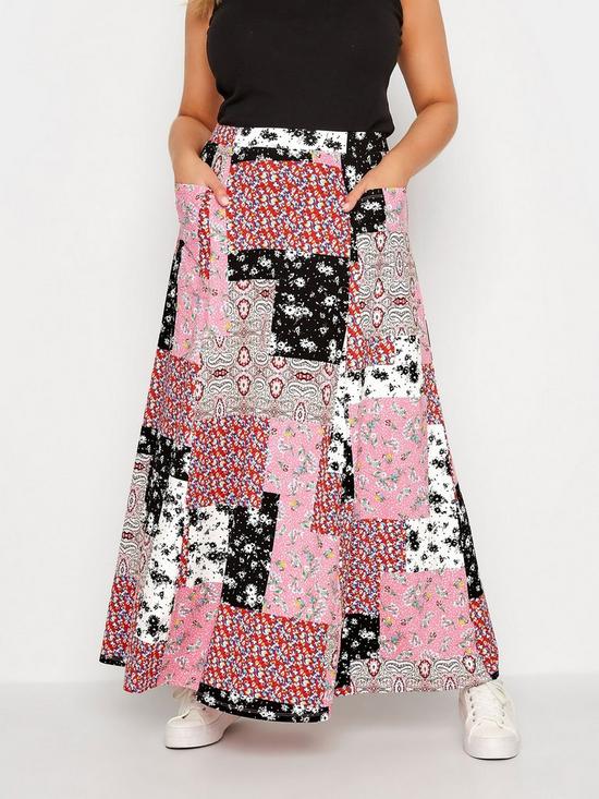 front image of yours-pocket-maxi-skirt