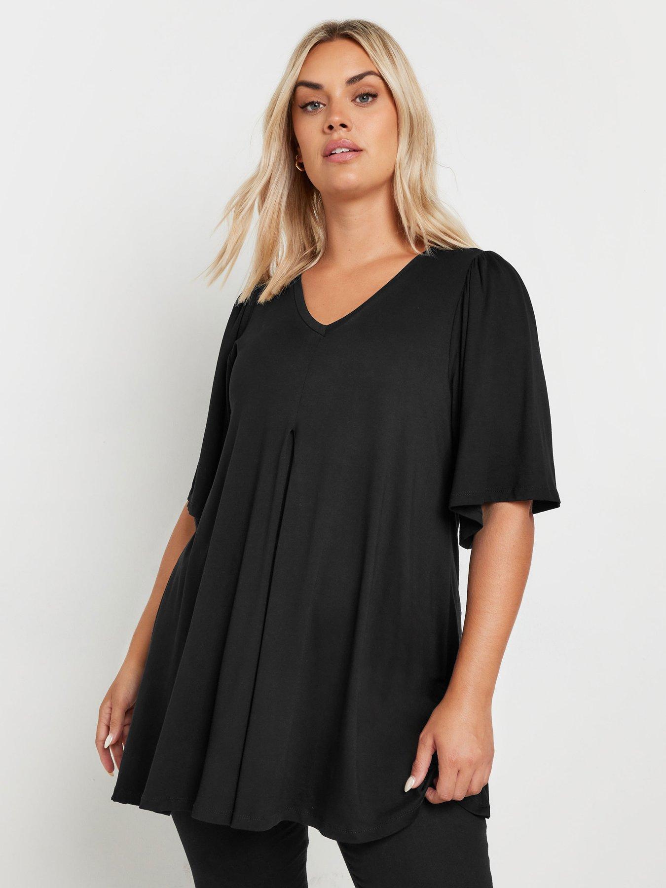  image of yours-pleat-swing-angel-sleeve-black