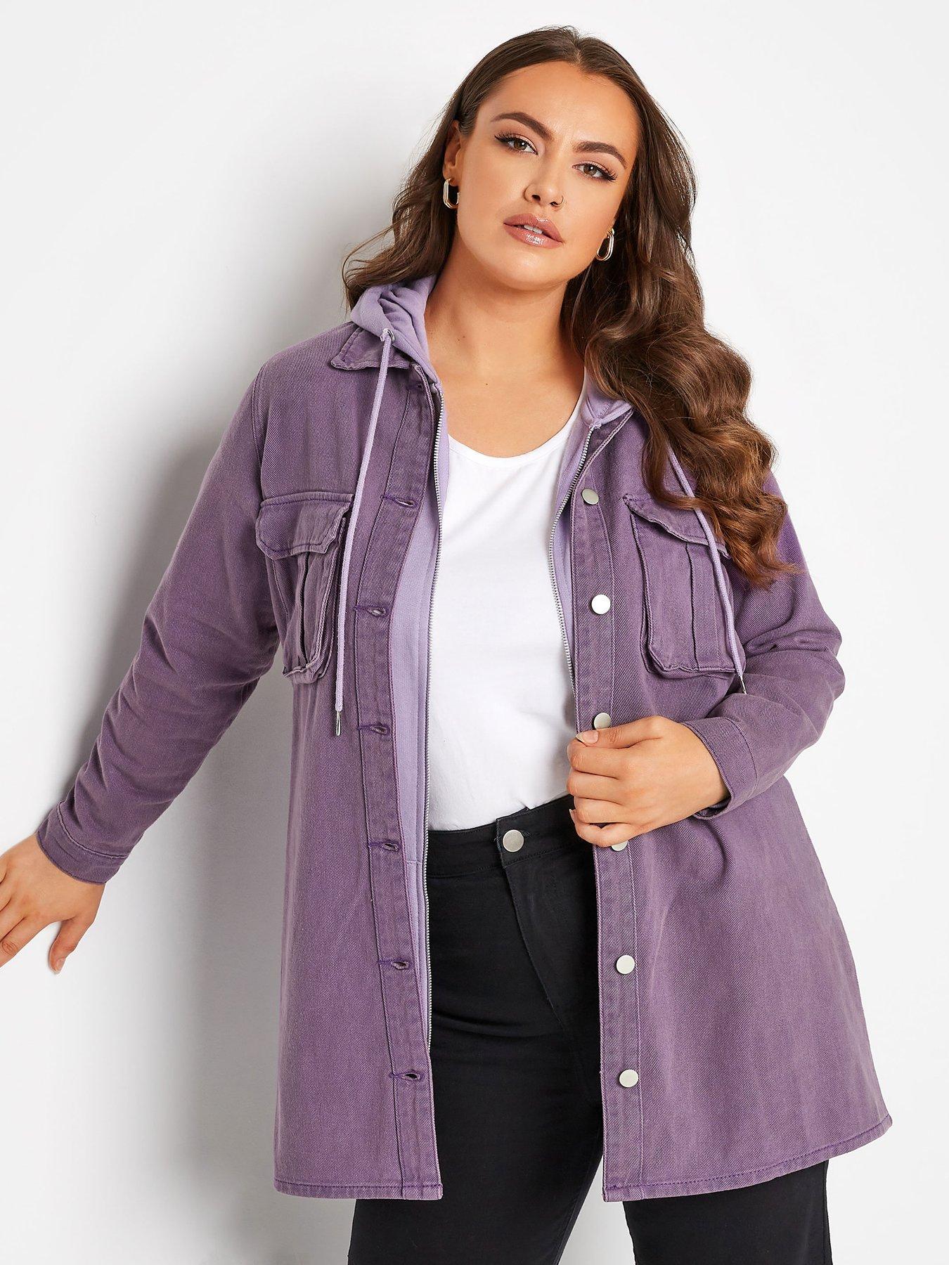 Yours Pink Wash Longline Denim Jacket
