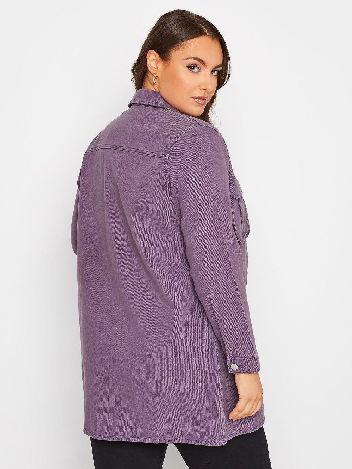 Yours Pink Wash Longline Denim Jacket
