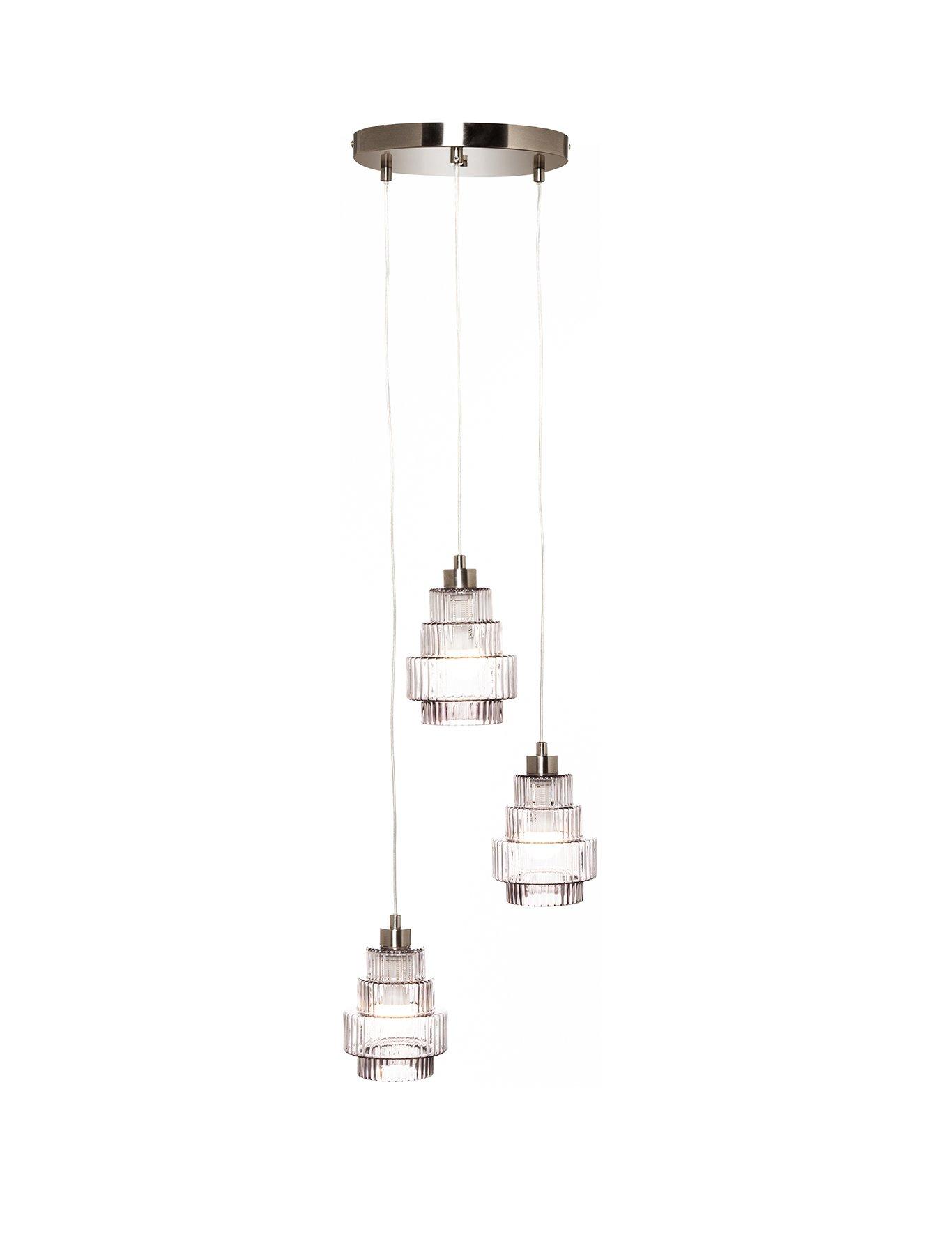 Very Home Genoise 3 Light Tiered Cluster Pendant