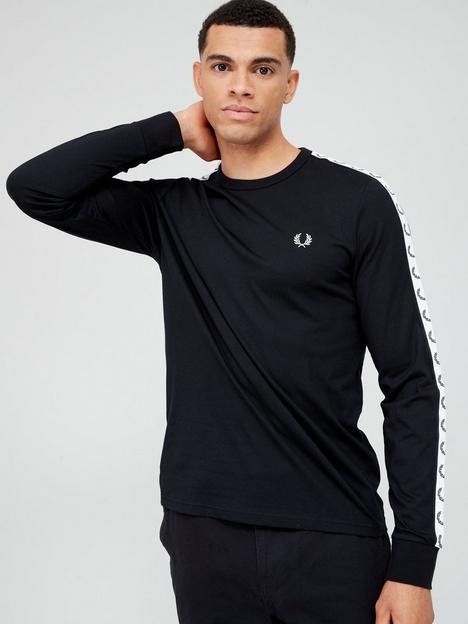 fred-perry-taped-long-sleeve-t-shirt-black