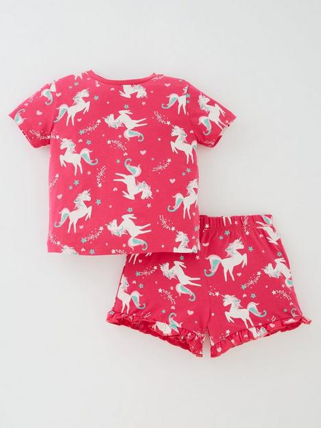 everyday-girls-single-unicorn-shorty-pyjama-set-pink