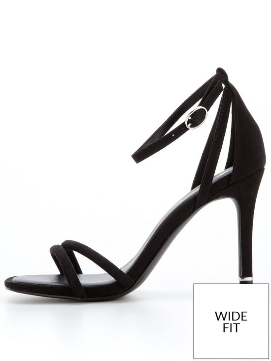 front image of v-by-very-braxton-wide-fit-barely-there-heeled-sandal-black